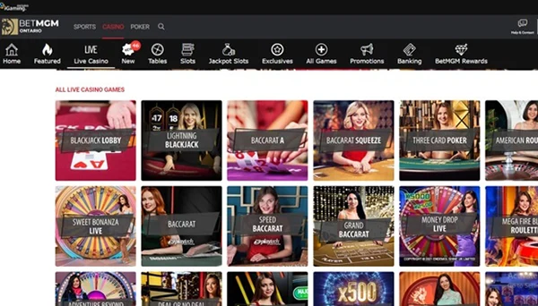 Plateforme du casino BetMGM